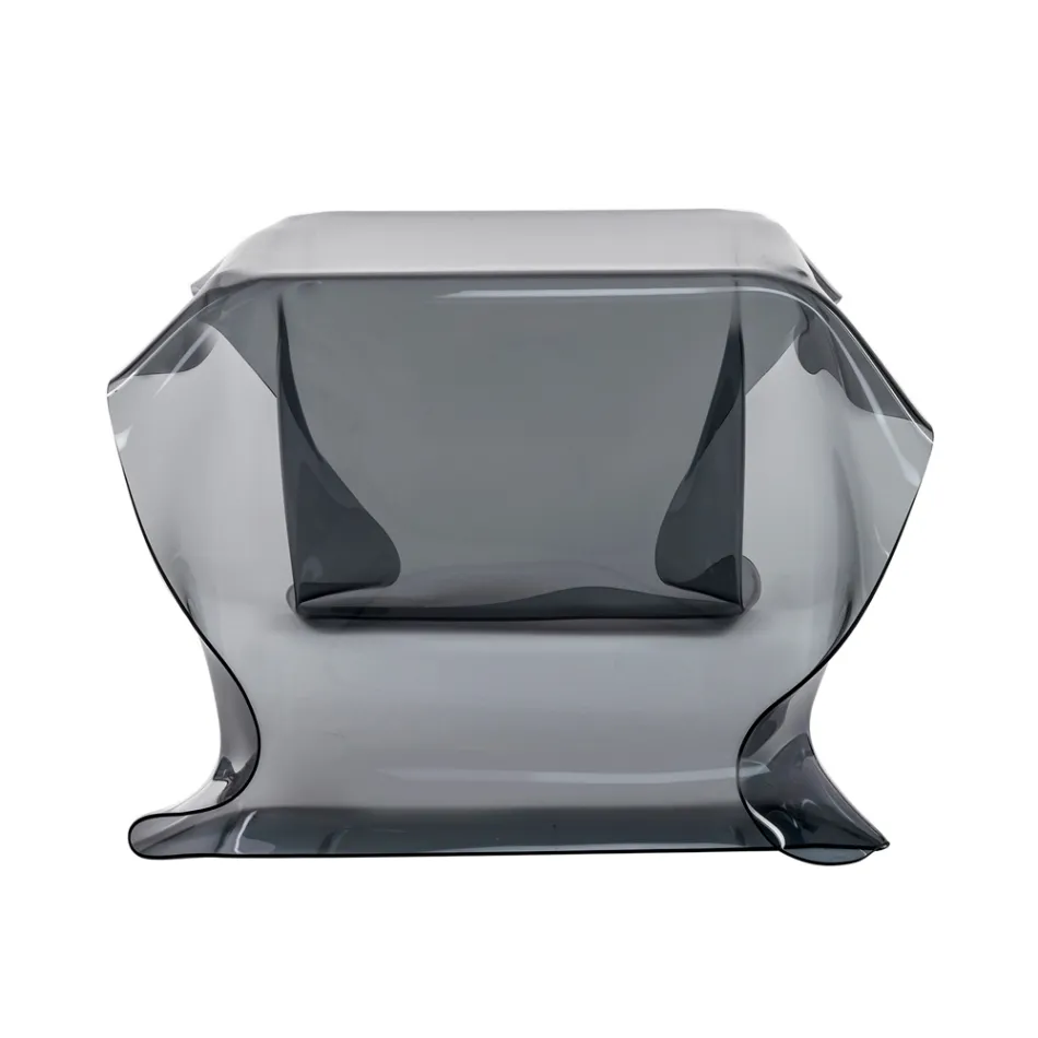 Mesa de centro de acrílico drapeada à mão feita na Itália - Pippo Viadurini