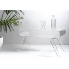 Mesa de Centro em Plexiglass Transparente ou com Madeira Design - Gesso Viadurini