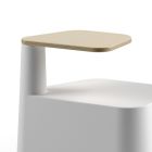 Mesa de centro em polietileno e madeira de bétula Made in Italy - Clio Viadurini