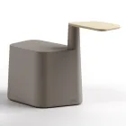 Mesa de centro em polietileno e madeira de bétula Made in Italy - Clio Viadurini