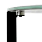 Mesa de centro de vidro com base de aço fabricada na Itália - Aspira Viadurini