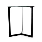 Mesa de centro de vidro com base de aço fabricada na Itália - Aspira Viadurini