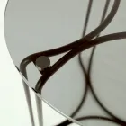 Mesa de centro e base de vidro com 3 crescentes Made in Italy - Arepa Viadurini