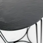 Mesa de centro e base de vidro com 3 crescentes Made in Italy - Arepa Viadurini