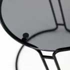 Mesa de centro de vidro e base redonda fabricada na Itália - Tullia Viadurini