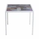 Modern mesa de café 50x50cm em metal Nina, fabricada na Itália Viadurini