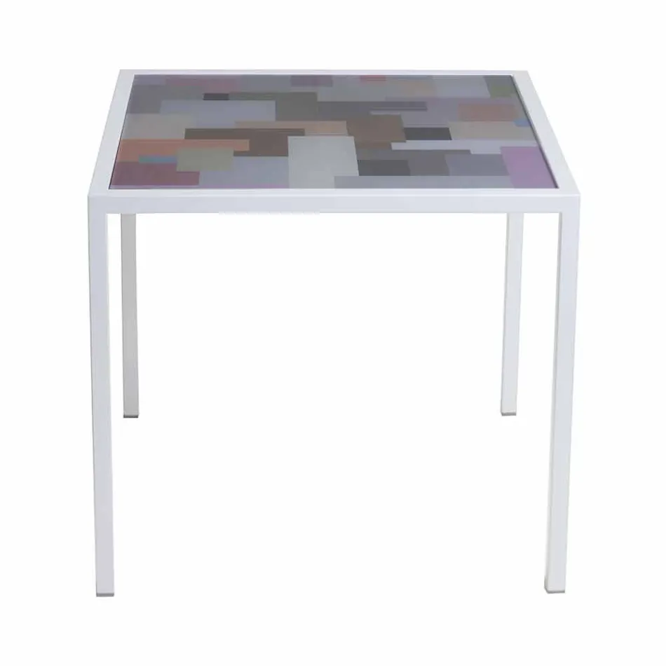 Modern mesa de café 50x50cm em metal Nina, fabricada na Itália Viadurini