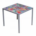 Modern mesa de café 50x50cm em metal Nina, fabricada na Itália