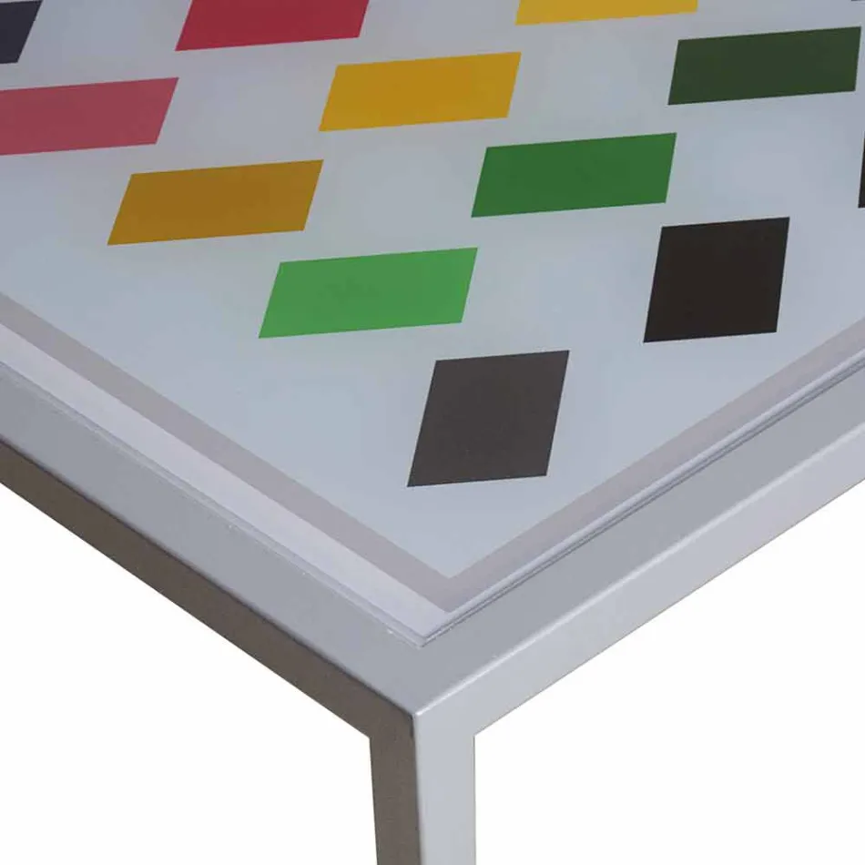 Modern mesa de café 50x50cm em metal Nina, fabricada na Itália Viadurini