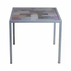 Modern mesa de café 50x50cm em metal Nina, fabricada na Itália Viadurini