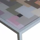 Modern mesa de café 50x50cm em metal Nina, fabricada na Itália Viadurini