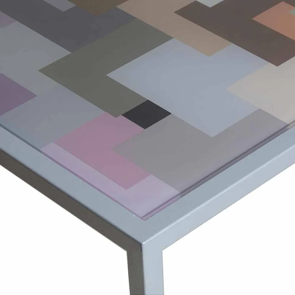 Modern mesa de café 50x50cm em metal Nina, fabricada na Itália Viadurini