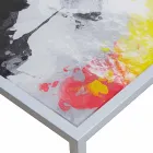 Modern mesa de café 50x50cm em metal Nina, fabricada na Itália Viadurini