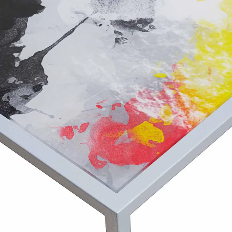 Modern mesa de café 50x50cm em metal Nina, fabricada na Itália Viadurini