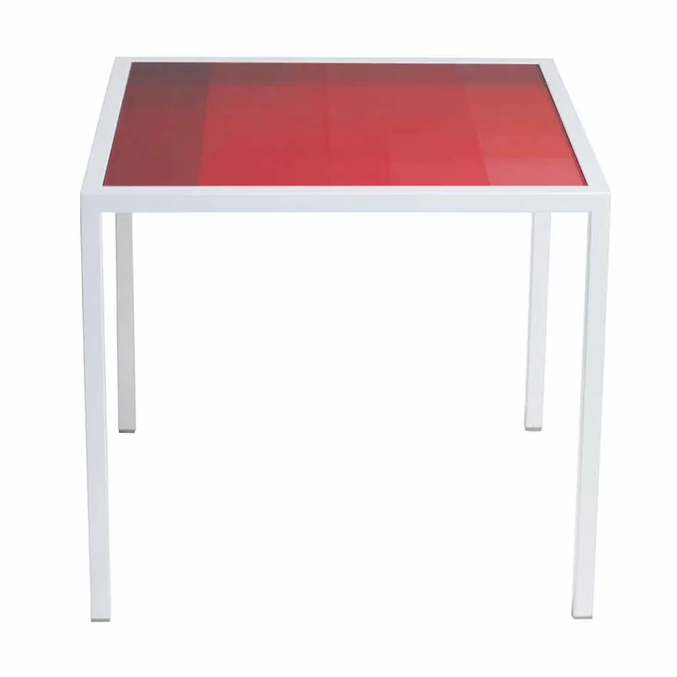 Modern mesa de café 50x50cm em metal Nina, fabricada na Itália Viadurini
