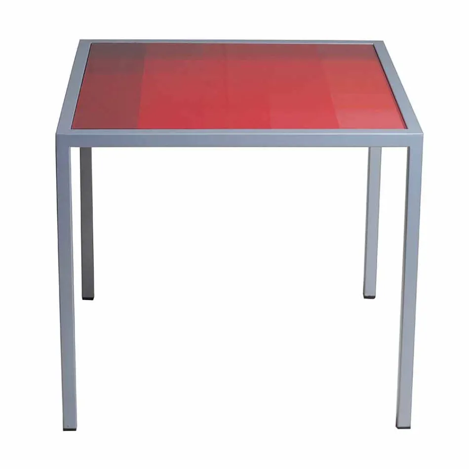 Modern mesa de café 50x50cm em metal Nina, fabricada na Itália Viadurini