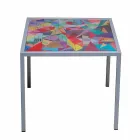 Modern mesa de café 50x50cm em metal Nina, fabricada na Itália Viadurini