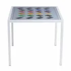 Modern mesa de café 50x50cm em metal Nina, fabricada na Itália Viadurini