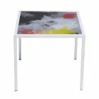 Modern mesa de café 50x50cm em metal Nina, fabricada na Itália Viadurini
