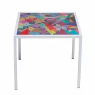 Modern mesa de café 50x50cm em metal Nina, fabricada na Itália Viadurini