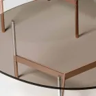 Mesa de centro moderna com tampo de vidro Made in Italy - Cinci Viadurini