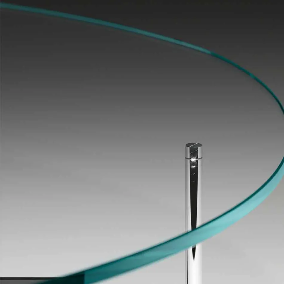 Mesa de centro moderna com tampo de vidro Made in Italy - Cinci Viadurini