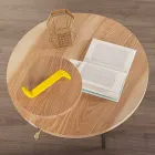 Mesa de centro moderna com tampo redondo de cinza feito na Itália - Velino Viadurini