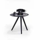 Mesa de centro moderna com tampo redondo em Gres Made in Italy - Stuttgart Viadurini