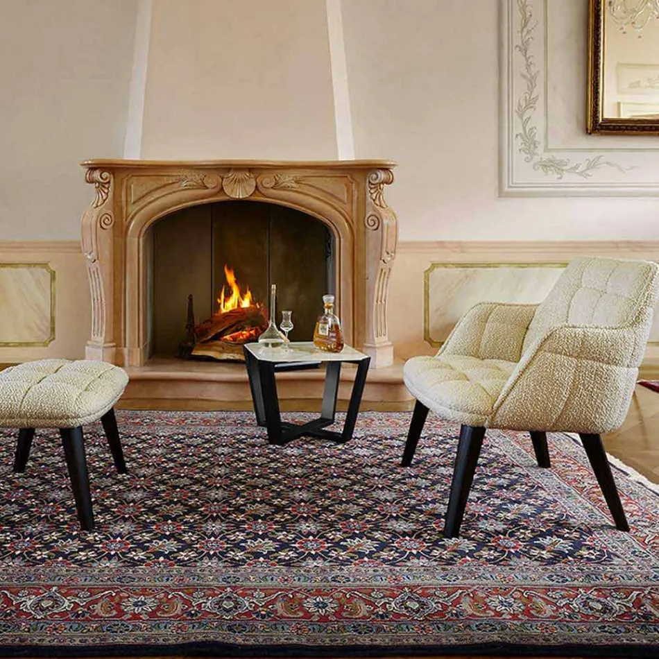 Mesa de centro moderna em madeira de Gres e faia feita na Itália - Titanic Viadurini