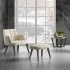 Mesa de centro moderna em madeira de Gres e faia feita na Itália - Titanic Viadurini