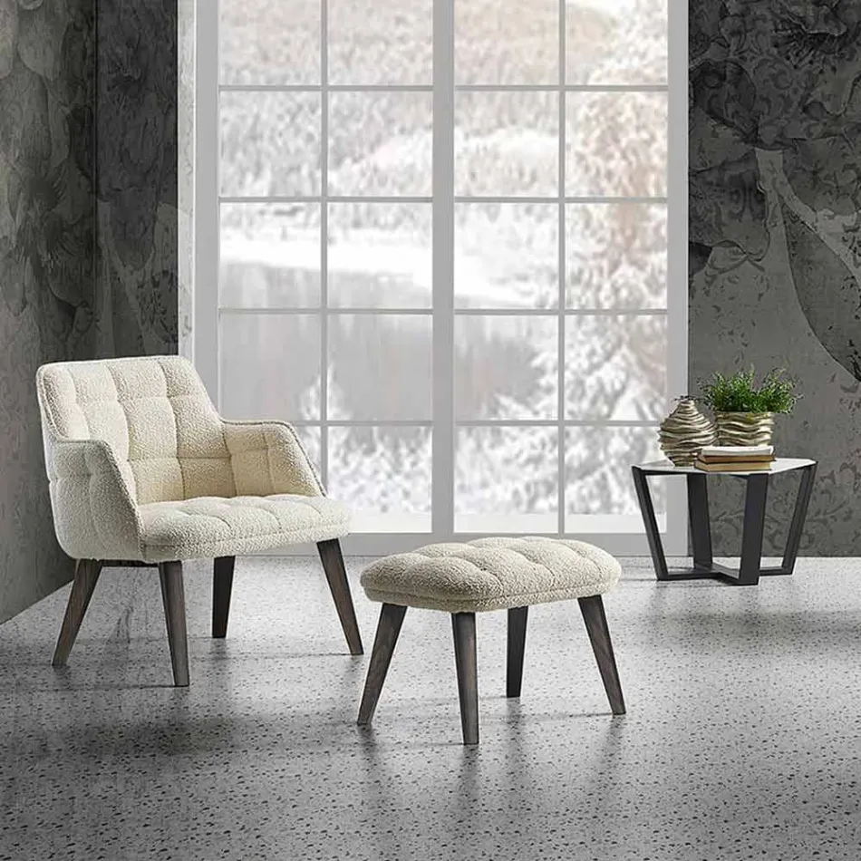 Mesa de centro moderna em madeira de Gres e faia feita na Itália - Titanic Viadurini