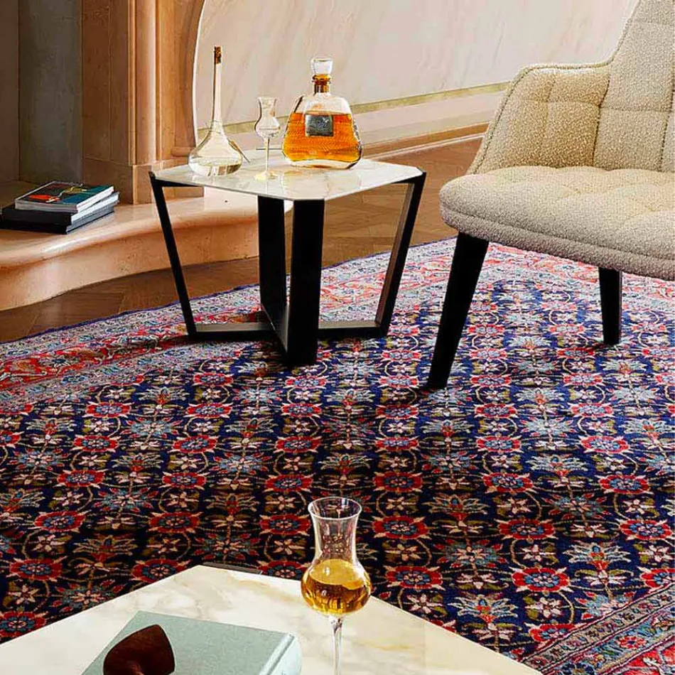 Mesa de centro moderna em madeira de Gres e faia feita na Itália - Titanic Viadurini