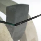 Mesa de centro moderna em pedra e vidro - Austin Viadurini