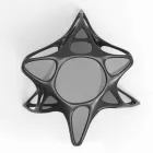 Sala de estar moderna em vidro com café e Mesa Lunar Adamantx® nº 2 Viadurini