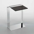 Mesa de centro moderna de metal e vidro fosco ou transparente fabricada na Itália - Teilor Viadurini
