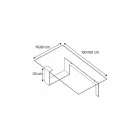 Mesa de centro moderna com tampo de vidro fumado e base de metal fabricada na Itália - Scoby Viadurini