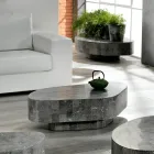 Mesa de centro moderna em formato de pedra fóssil - Bowie Viadurini