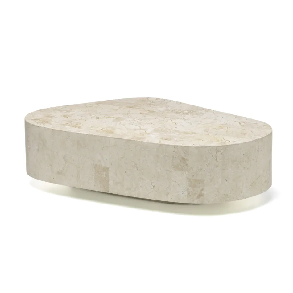 Mesa de centro moderna em formato de pedra fóssil - Bowie Viadurini