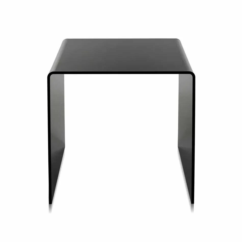 Mesa de centro negra contemporânea 40x40cm Terry Small, fabricada em Itália Viadurini