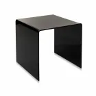 Mesa de centro negra contemporânea 40x40cm Terry Small, fabricada em Itália Viadurini