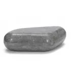 Mesa de Centro Oval em Pedra Fóssil Moderna - Avenida Viadurini