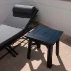 Mesa de Centro Externa em Madeira Natural ou Preta, 2 Tamanhos - Suzana Viadurini