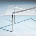 Mesa de centro quadrada de vidro temperado feita na Itália - Madrid Viadurini