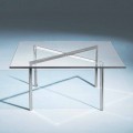 Mesa de centro quadrada de vidro temperado feita na Itália - Madrid