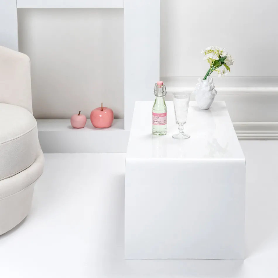 Mesa de centro feita de acrílico fabricado na Itália - Jasmim Viadurini