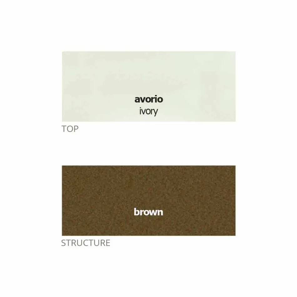 Mesa de centro redonda com tampo de cristal Made in Italy - Indio Viadurini