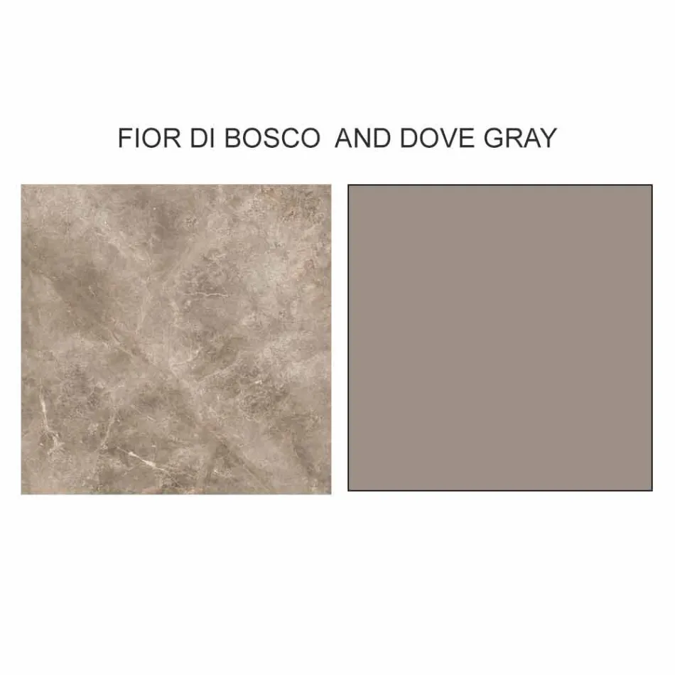 Mesa de centro redonda de design em grés e cinzas made in Italy - Bering Viadurini