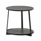 Mesinha Redonda em Mdf com Estrutura Metálica Made in Italy - Aloe Viadurini