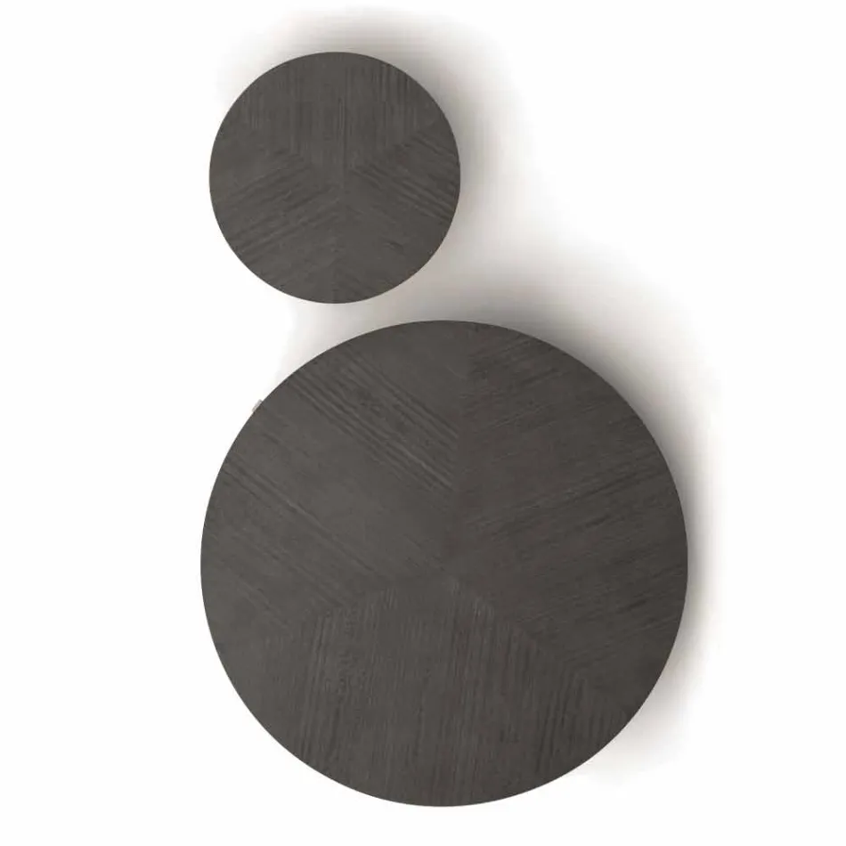 Mesinha Redonda em Mdf com Estrutura Metálica Made in Italy - Aloe Viadurini