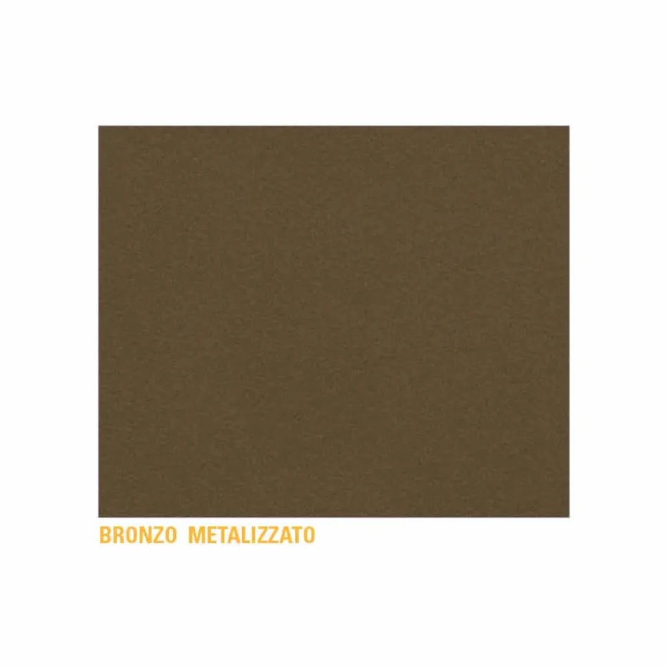 Mesinha de centro redonda luxuosa em metal pintado made in Italy - Mina Viadurini